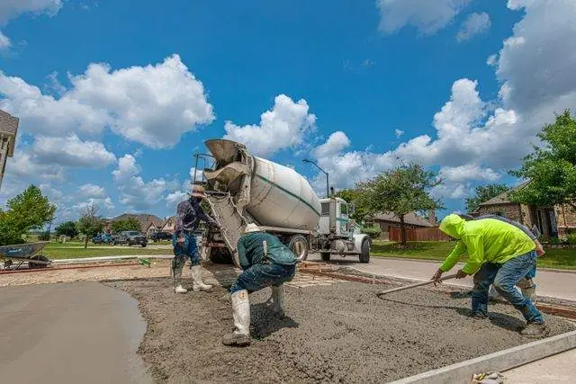 Pouring and screeding the new slab