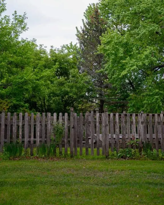 Wood fence line in Nampa
