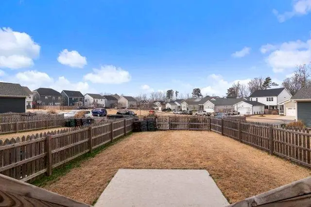 Finished backyard fence