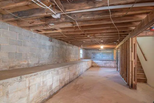 Before: Basement waterproofing in Oklahoma City