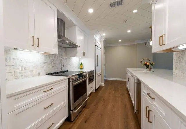Galley kitchen in Englewood