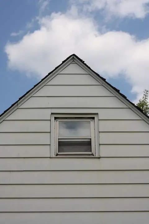 Gable siding with a new vent window